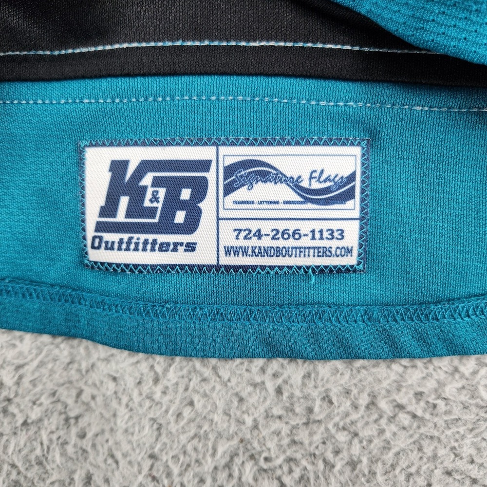 North Pittsburgh Wildcats Hockey Jersey Youth Size M Athletic Knit Teal - Picture 4 of 7